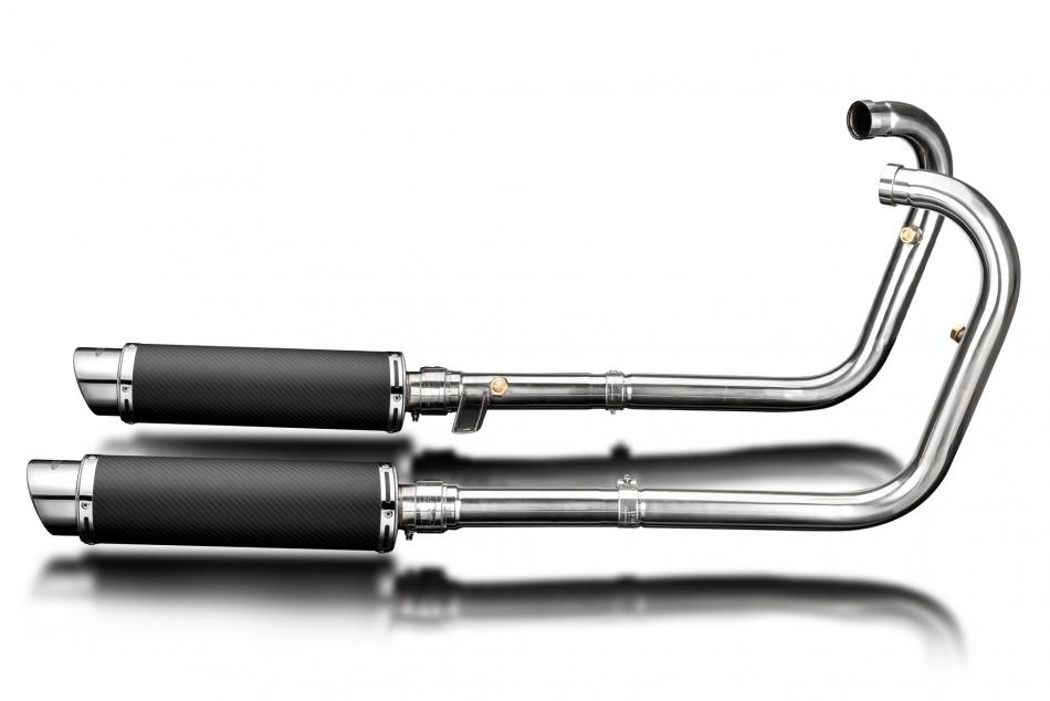 Kawasaki W650 99-06 W800 11-16 Echappement Complet Silencieux 350mm Rond Carbone