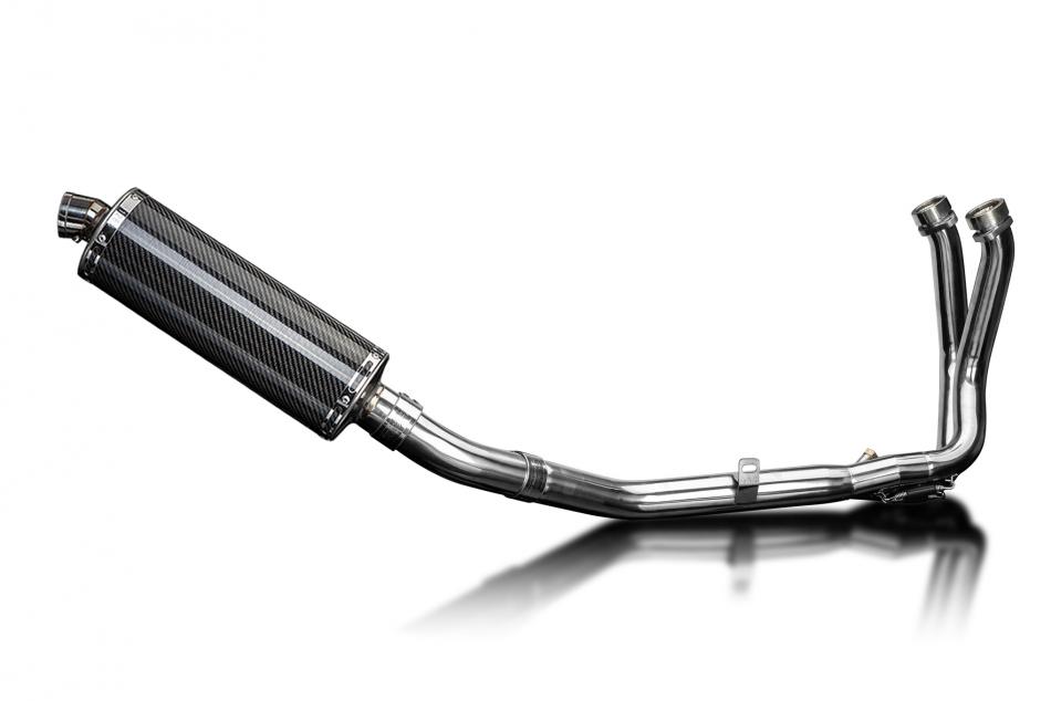Honda CB750 Hornet 23-24 Echappement Complet 2-1 Silencieux 350mm Ovale Carbone