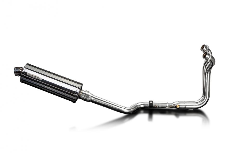 Suzuki 800DE V-Strom 2023-25 Echappement Complet 2-1 Silencieux 350mm Ovale Inox