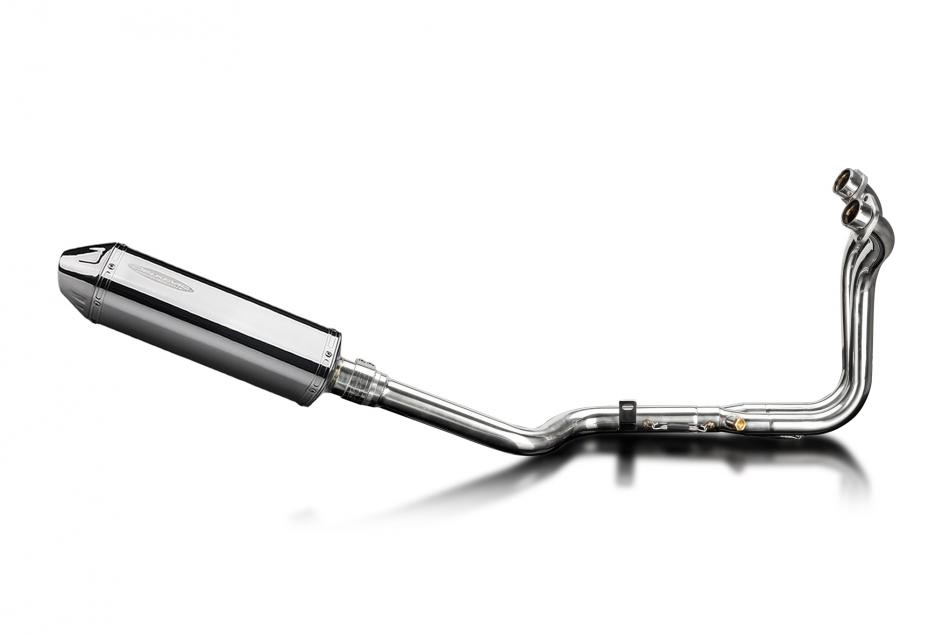 Suzuki 800DE V-Strom 2023-2025 Echappement 2-1 Silencieux 320mm Tri-Oval Inox