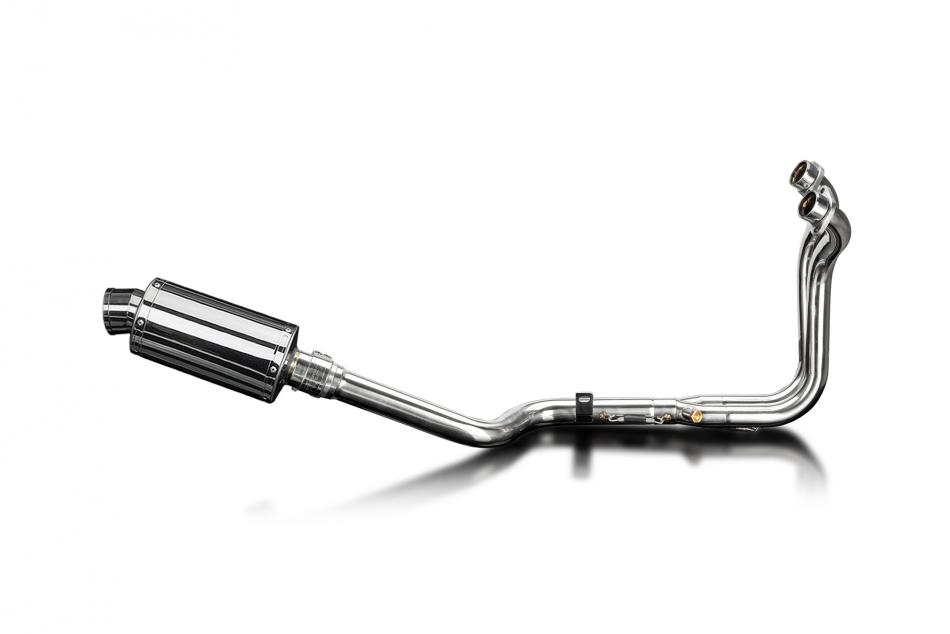 Suzuki 800DE V-Strom 2023-25 Echappement Complet 2-1 Silencieux 225mm Ovale Inox