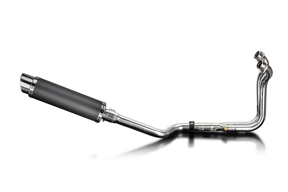 Suzuki 800DE V-Strom 23-25 Echappement Complet 2-1 Silencieux 350mm Rond Carbone
