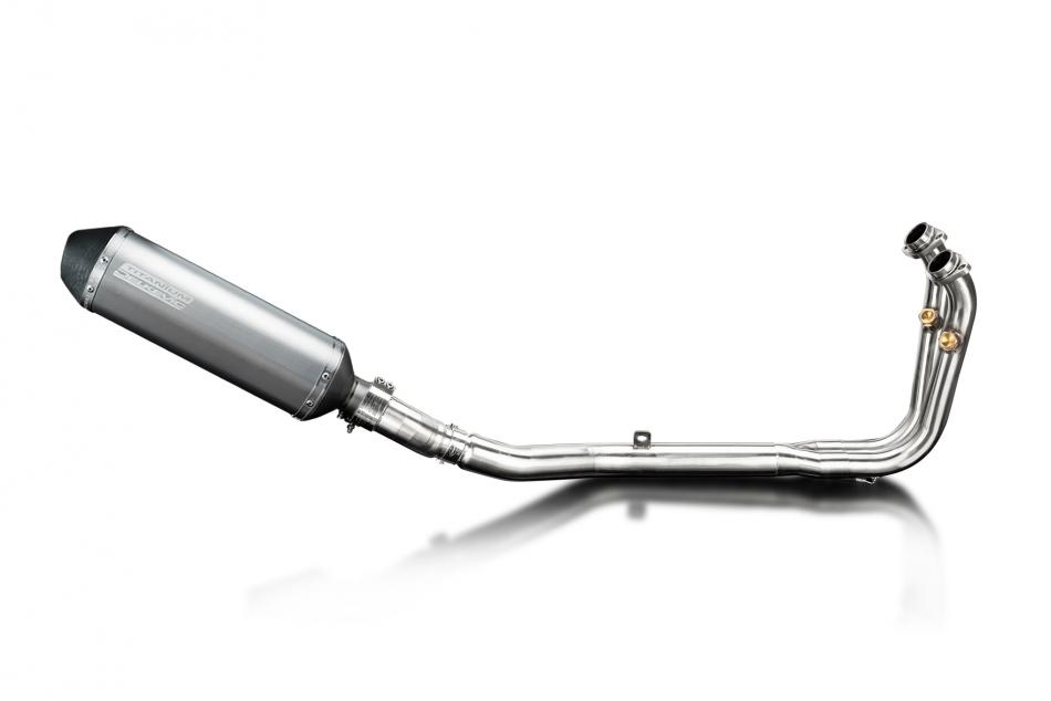 CFMOTO 450SR 2023-2025 Echappement Complet 2-1 Silencieux 343mm X-Ovale Titane