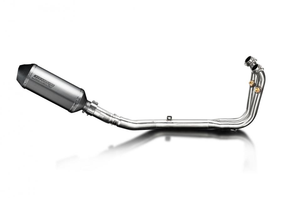 CFMOTO 450SR 2023-2025 Echappement Complet 2-1 Silencieux 260mm X-Ovale Titane