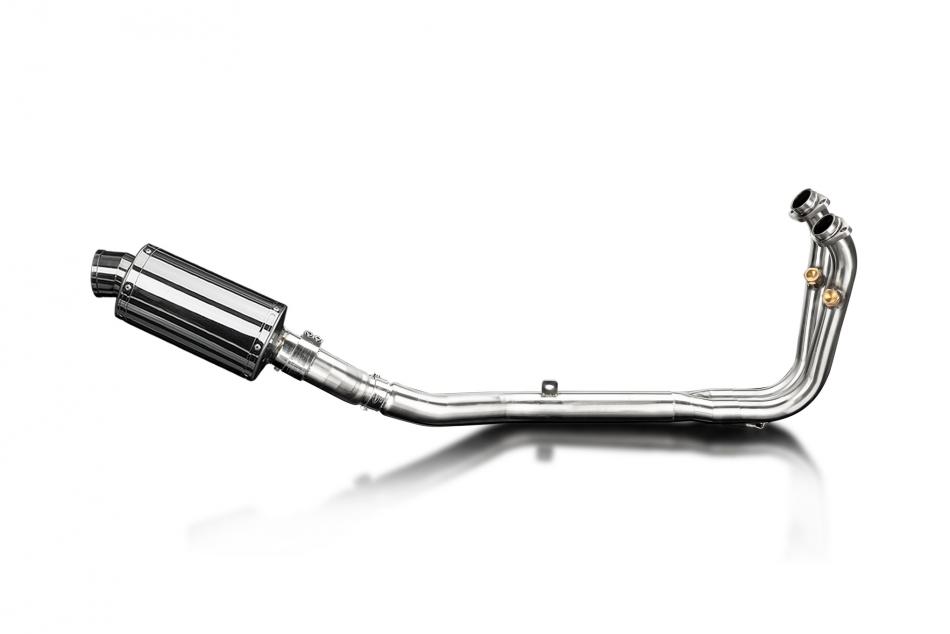 CFMOTO 450SR 2023-2025 Echappement Complet 2-1 Silencieux 225mm Ovale Inox