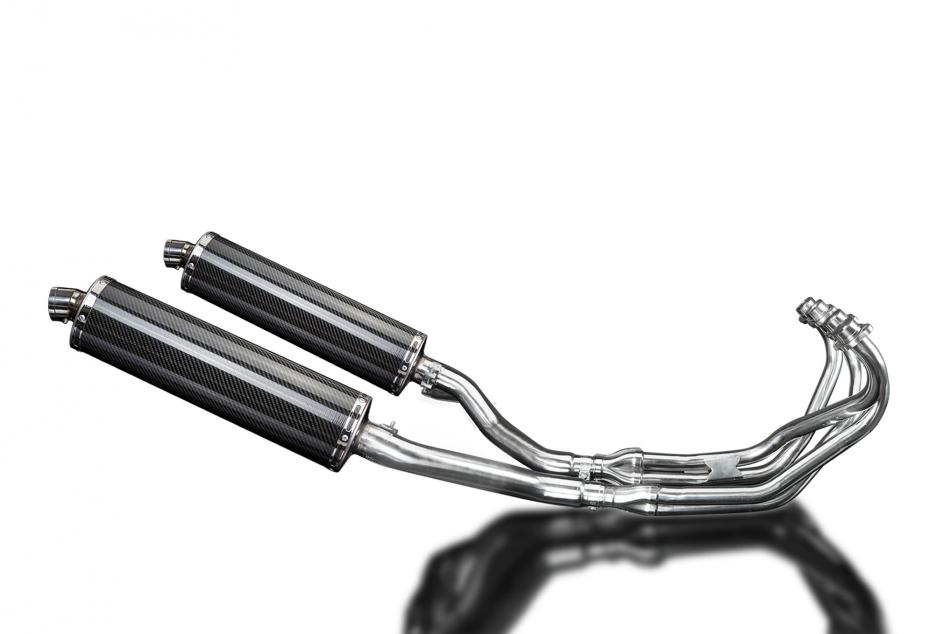 YAMAHA XJ600 DIVERSION 1992-2004 Echappement Complet 4-2 Pot 450mm Ovale Carbone