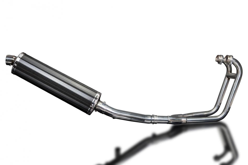 SUZUKI GS500E-F 1989-2009 Echappement Complet 2-1 Silencieux 450 Ovale Carbone