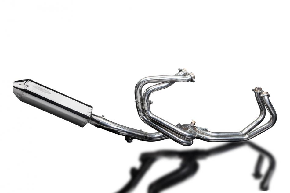 HONDA VFR800Fi 1998-2001 Echappement Complet DECAT 4-1 Pot 320mm Tri-Ovale Inox