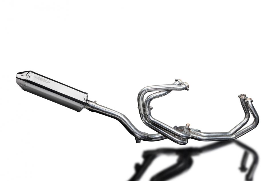 HONDA VFR800Fi 1998-2001 Echappement HAUT Complet 4-1 DECAT 320mm Tri-Ovale Inox