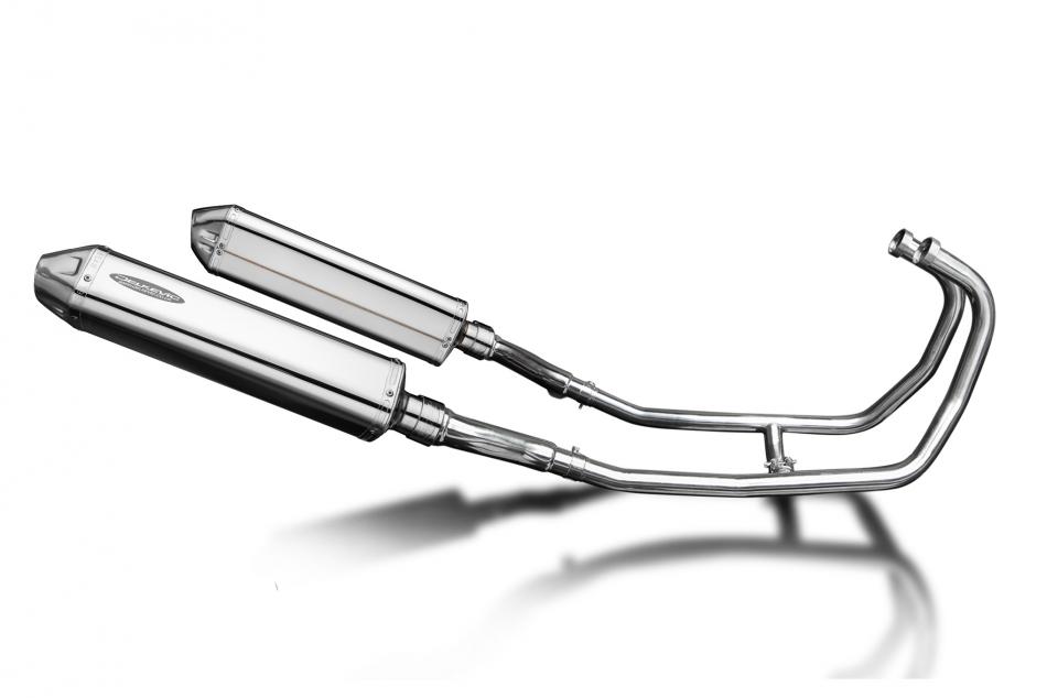 GPZ500S EX500 (GPZ400S EX400) 1987-2009 / TRI-OVAL 420mm (17 inch) LH + RH SILENCERS 2 into 2 COMPLE