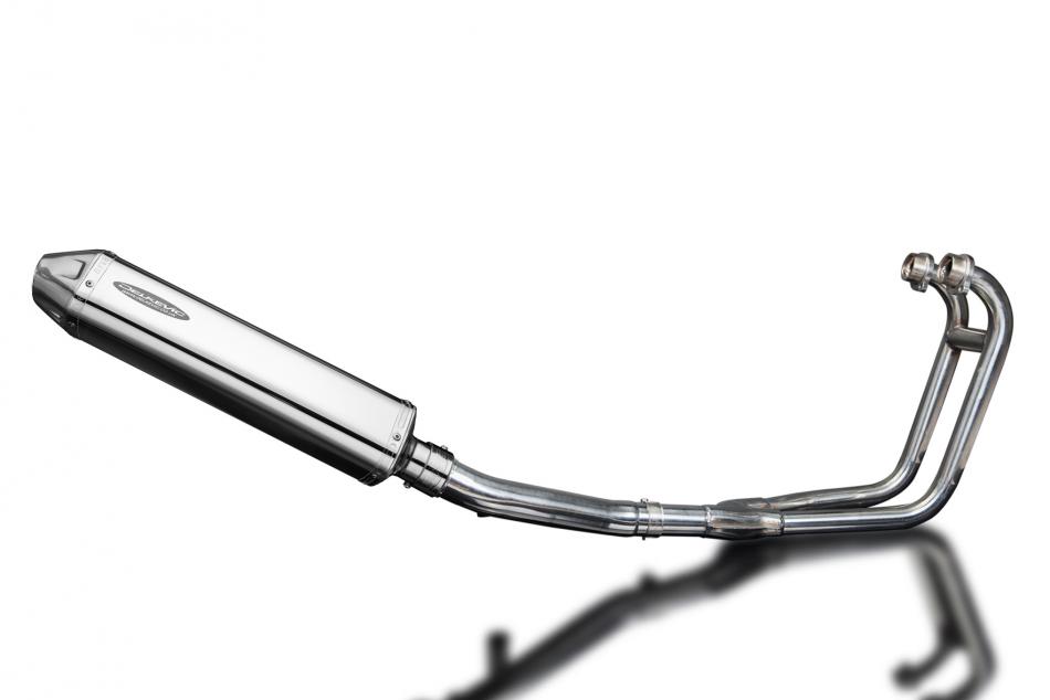 Suzuki GS500 E/F 1989-09 Echappement Complet 2-1 Silencieux 420mm Tri-Ovale Inox
