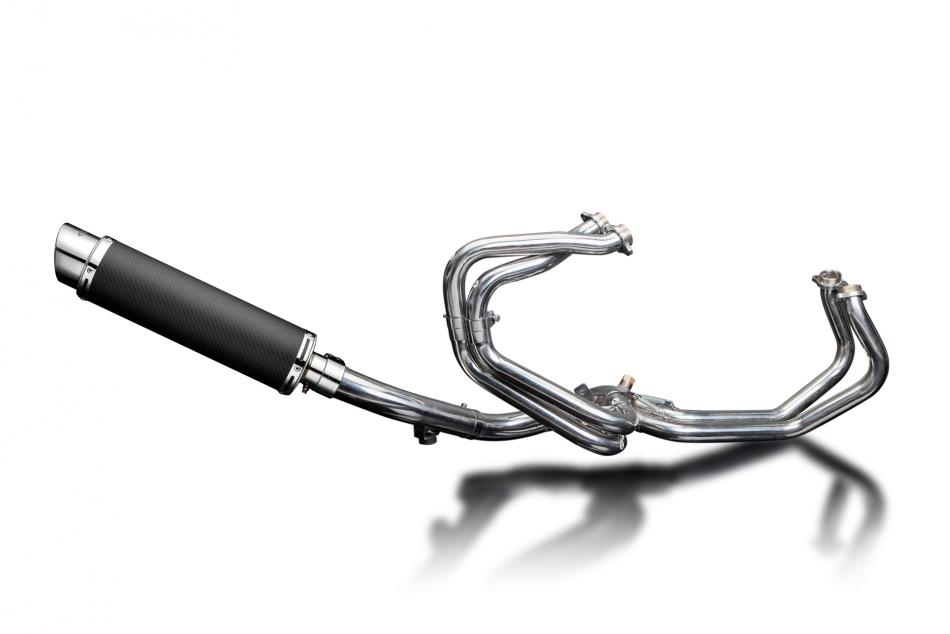 HONDA VFR800Fi 1998-2001 Echappement HAUT Complet 4-1 DECAT 350mm Rond Carbone