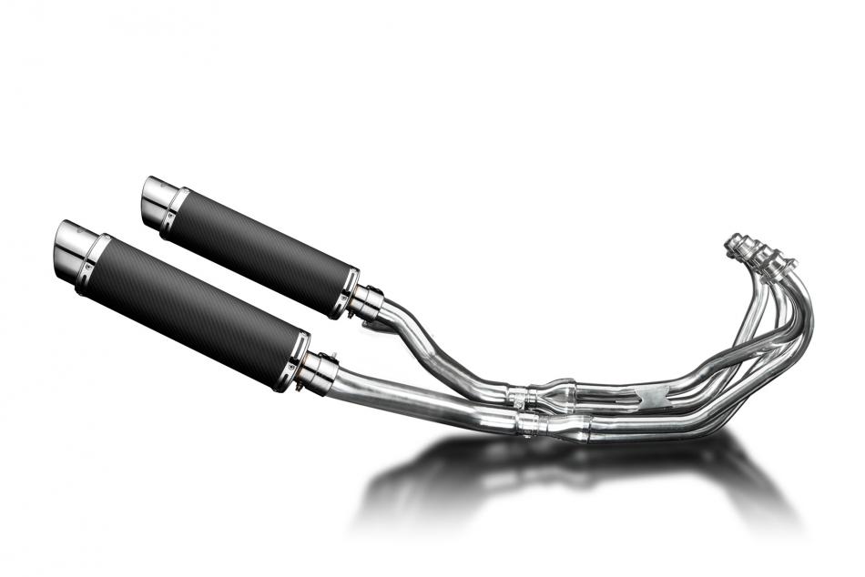 YAMAHA XJ600 DIVERSION 1992-2004 Echappement Complet 4-2 Pot 350mm Rond Carbone