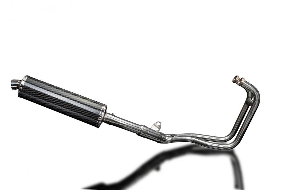 KAWASAKI ER5 1996-07 Echappement 2-1 Complet silencieux 450mm Ovale Carbone