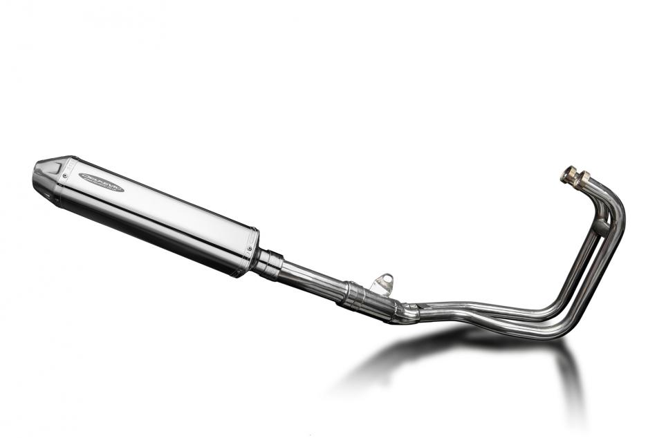 Kawasaki ER5 1996-2007 Echappement Complet 2-1 Silencieux 420mm Tri-Ovale Inox