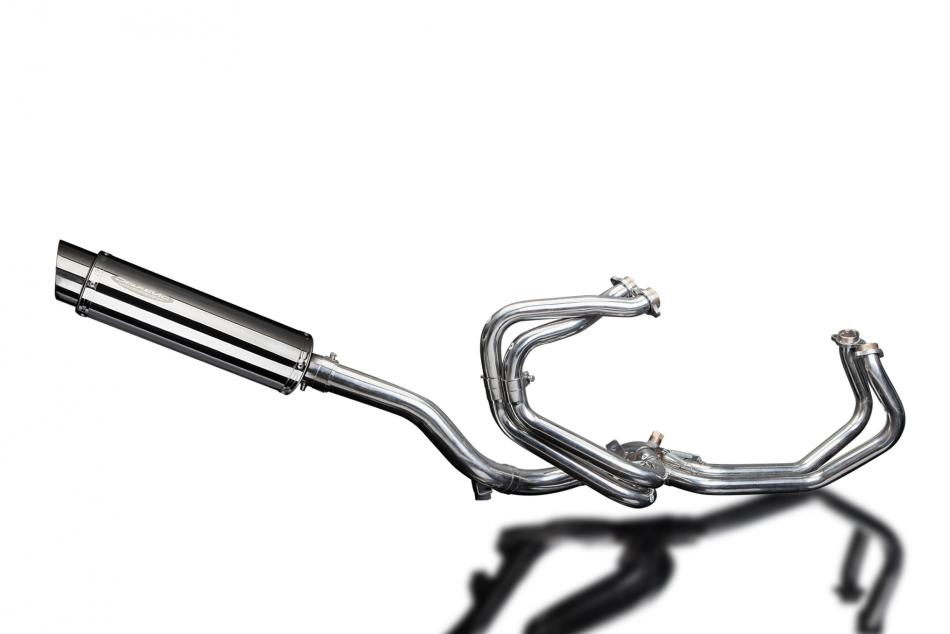 HONDA VFR800Fi 1998-2001 Echappement HAUT Complet 4-1 DECAT Pot 350mm Rond Inox