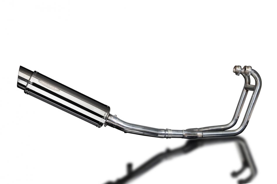 SUZUKI GS500E GS500F 1989-2009 Echappement Complet 2-1 Silencieux350mm Rond Inox