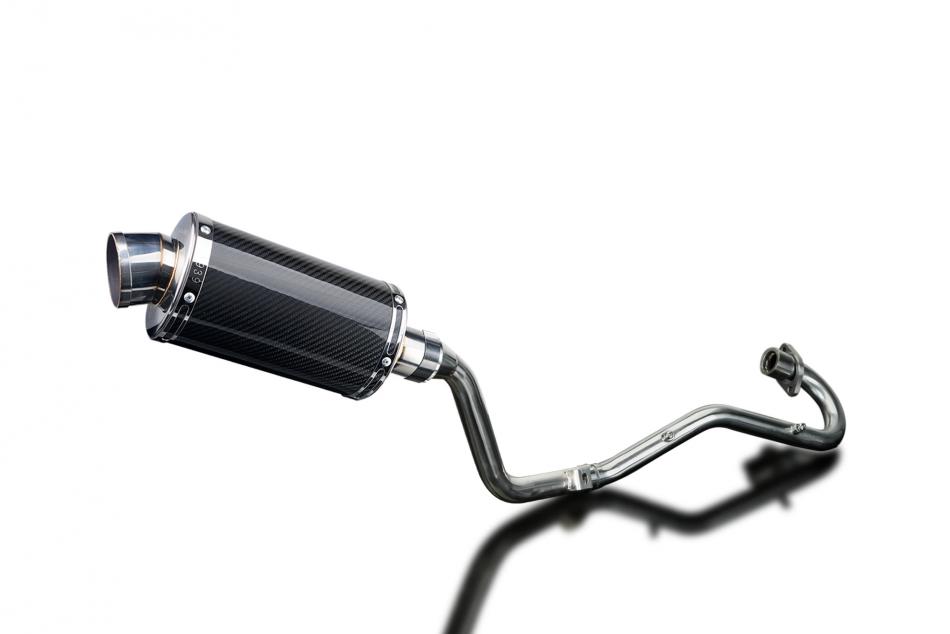 HONDA XR125L 2003-2010 Echappement Complet Silencieux 225mm Ovale Carbone PISTE