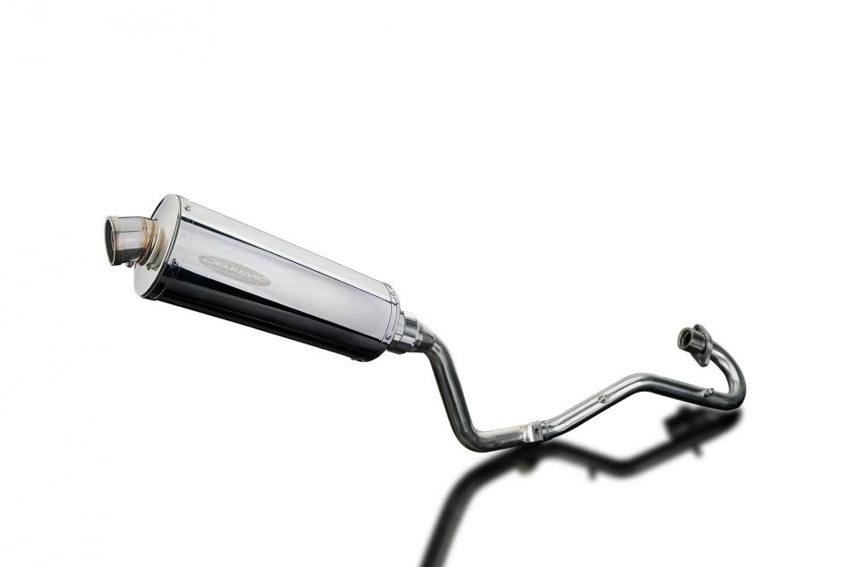 HONDA XR125L 2003-2010 Echappement Complet Silencieux 350mm Ovale Inox