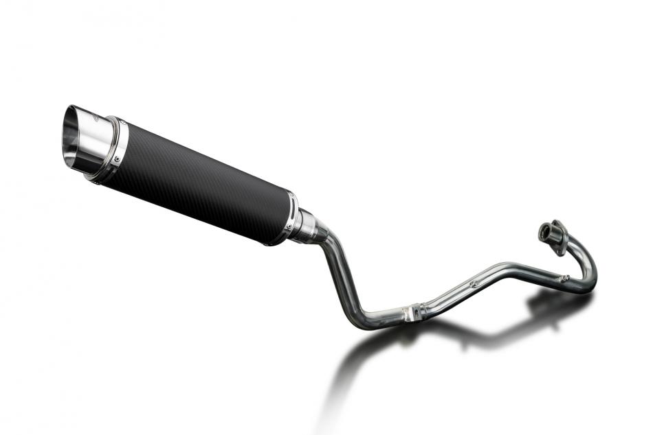 HONDA XR125L 2003-2010 Echappement Complet Silencieux 350mm Rond Carbone
