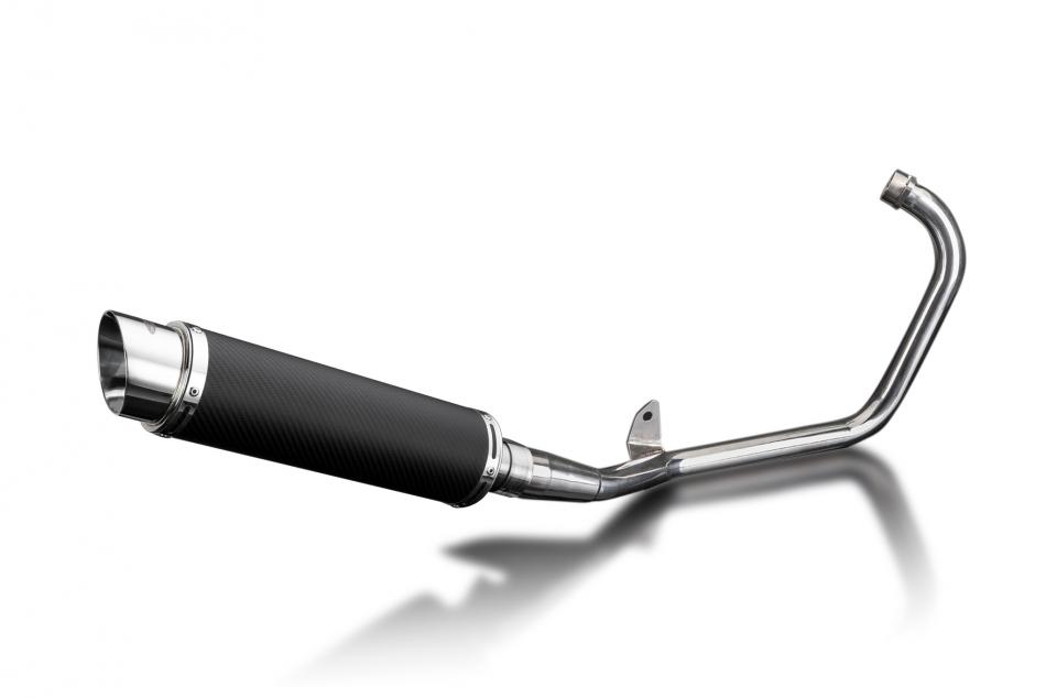 YAMAHA YBR125ED 2005-2016 Echappement Complet Silencieux 350mm Rond Carbone