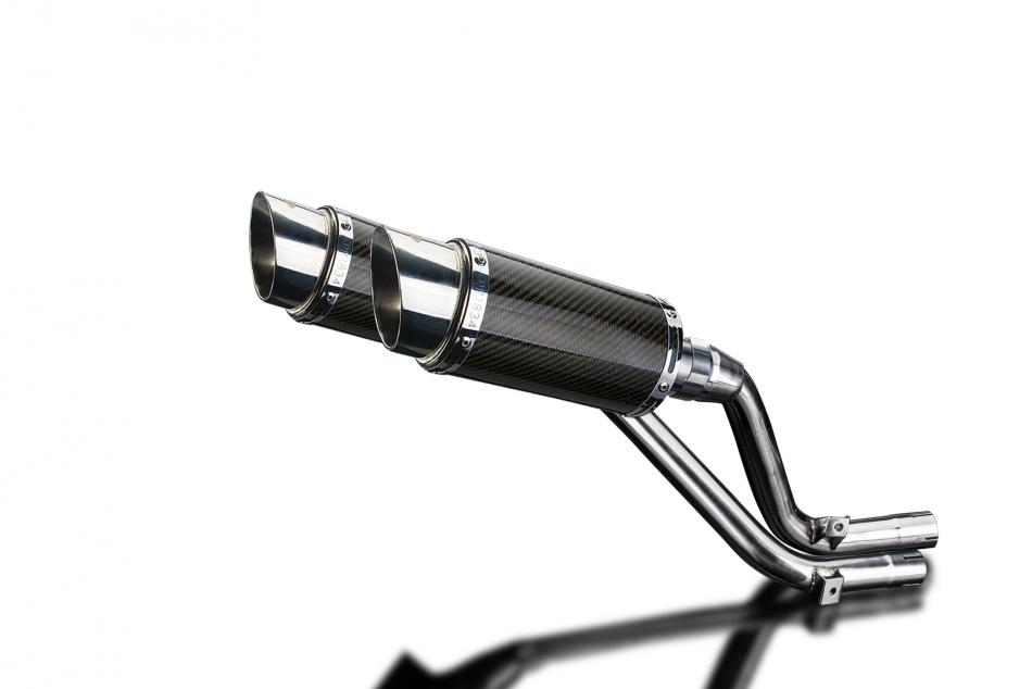 HONDA NX650 Dominator 1995-2002 Echappement Silencieux 2x200 RondCarbonePISTE