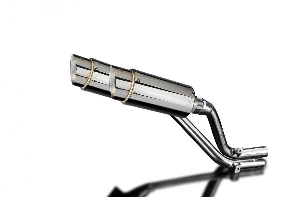 HONDA NX650 Dominator 1995-2002 Echappement Silencieux 2x200mm Rond Inox PISTE