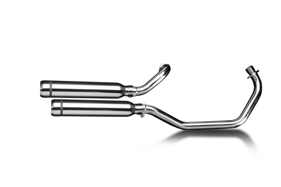 YAMAHA XV535 1987-2003 Echappement Complet 2-2 Inox Silencieux 410mm Nez De Taureau Inox