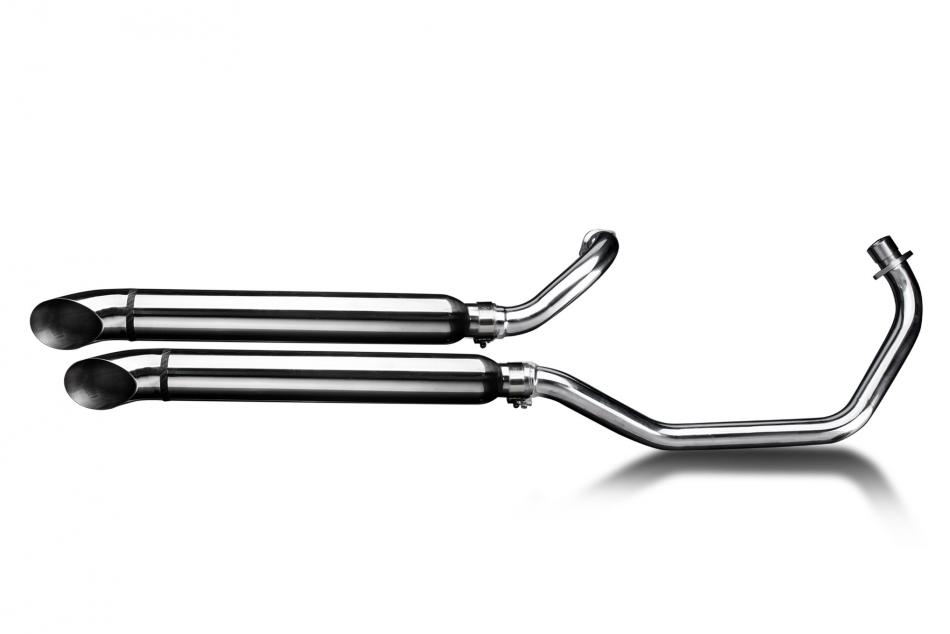 YAMAHA XV535 1987-2003 Echappement Complet 2-2 Inox Silencieux 550mm Saverer Inox