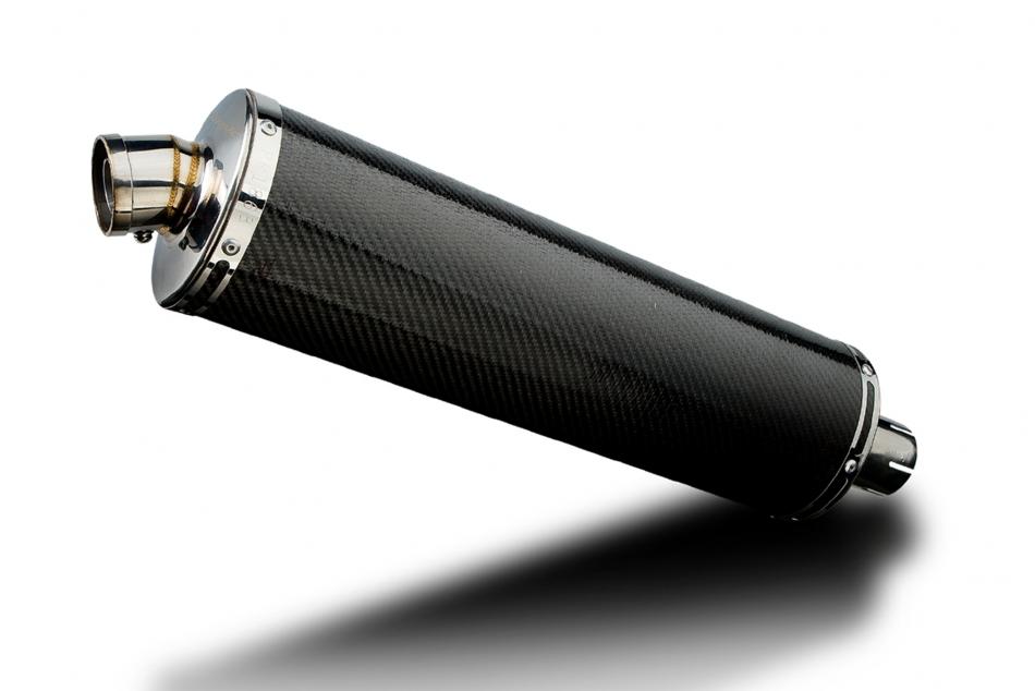 Delkevic Moto Silencieux 450mm Ovale Carbone Avec Des Sangle