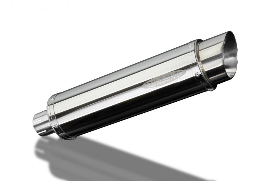 Delkevic Moto Silencieux 350mm Rond Inox Avec Des Sangle