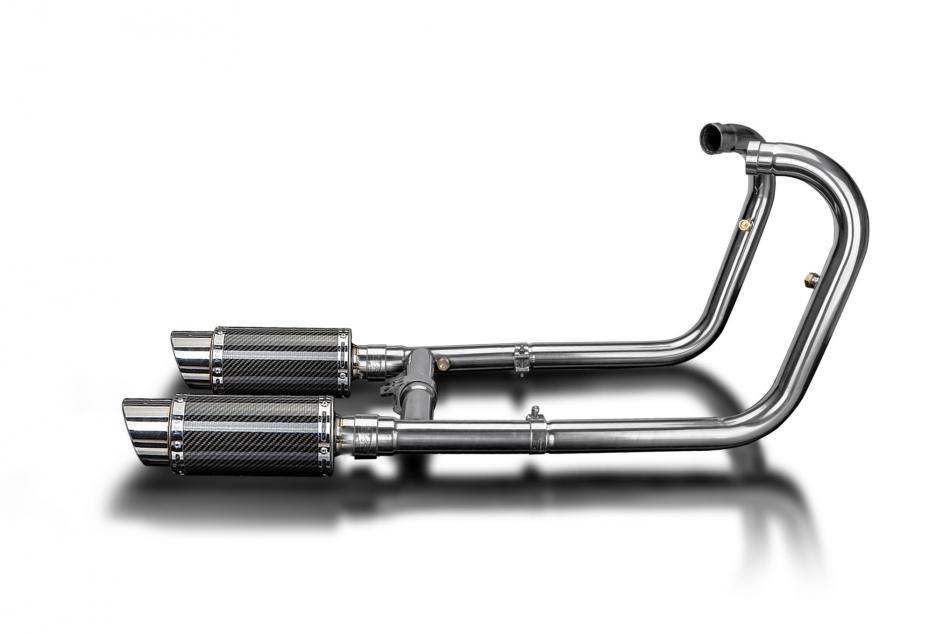 Kawasaki W650 W800 99-23 Echappement Complet 2-2 Silencieux 200mm Rond Carbone