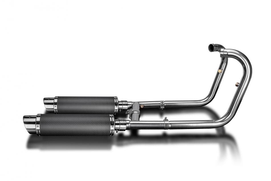 Kawasaki W650 W800 99-23 Echappement 2-2 Silencieux 350mm Rond Carbone