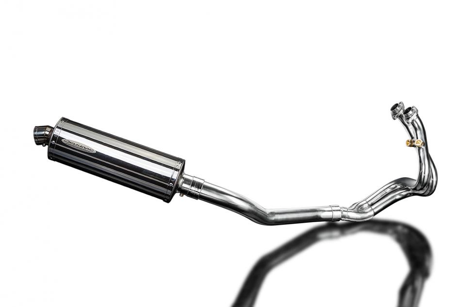 CFMOTO 650NK 2016-2023 Echappement Complet 2-1 Silencieux 350mm Ovale Inox