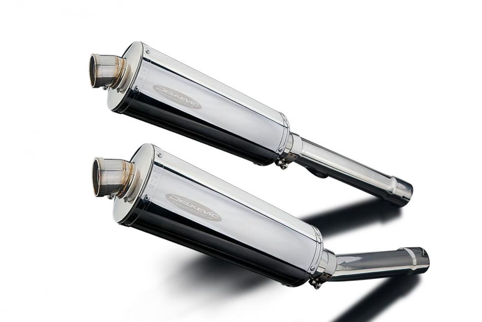HONDA CBR1100XX BLACKBIRD 1996-2009 Echappement Silencieux 2x350mm Ovale Inox