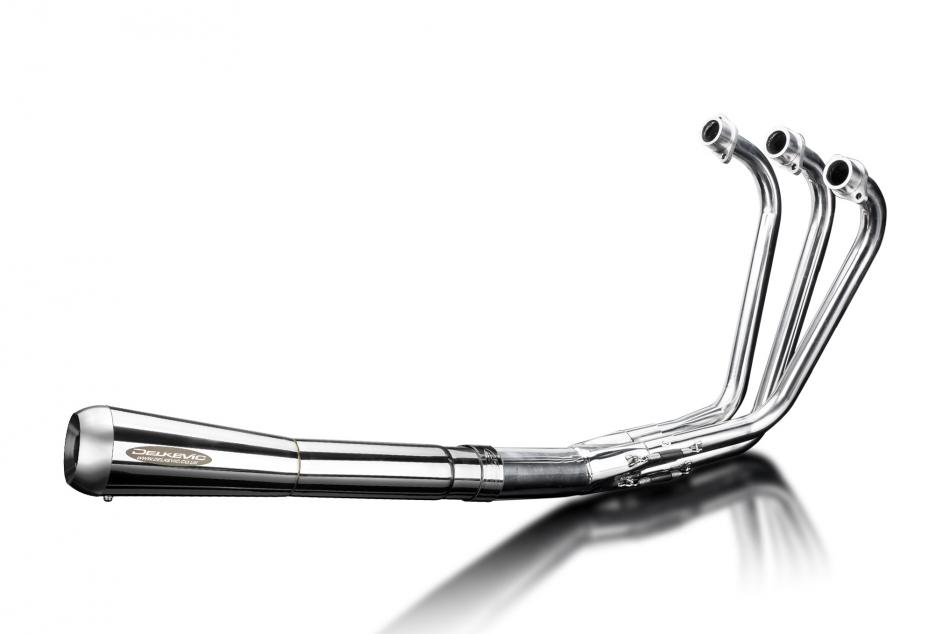 Yamaha XS750 XS850 1976-1982 Echappement 3-1 Silencieux A Cone Inverse Inox Poli