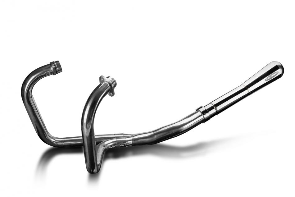 Honda CX500 C Custom Deluxe 78-81 Echappement 2-1 Silencieux A Cone Inverse Inox