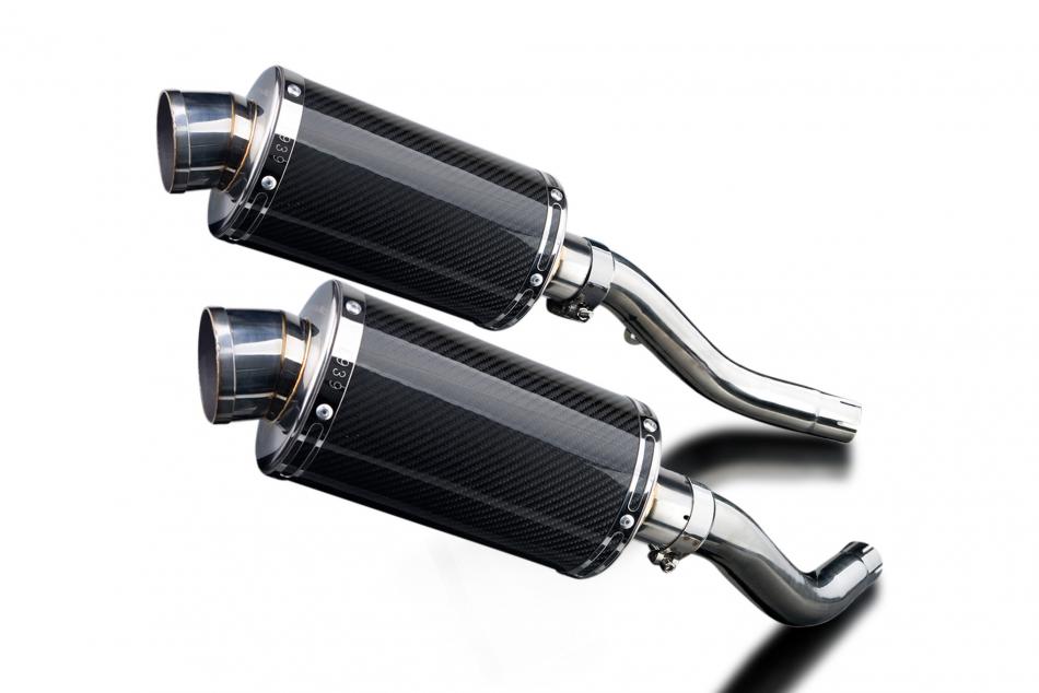 KAWASAKI Z1000 2003-2006 Echappement Silencieux 225mm Ovale Carbone PISTE