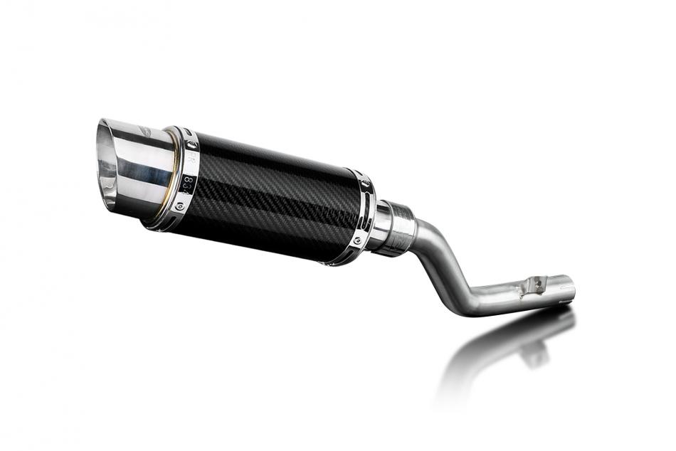 Suzuki DR350 1990-1999 Echappement KIT-Silencieux 200mm Rond Carbone