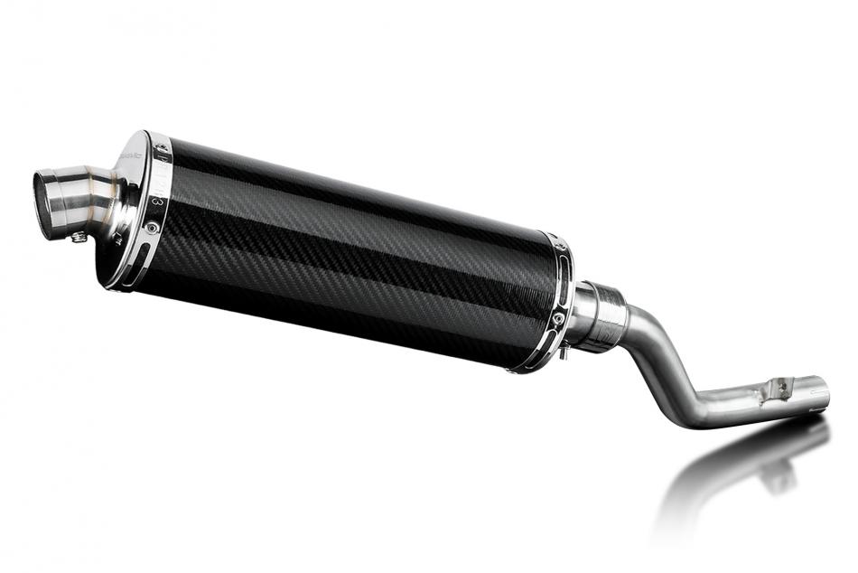 Suzuki DR350 1990-1999 Echappement KIT-Silencieux 350mm Ovale Carbone