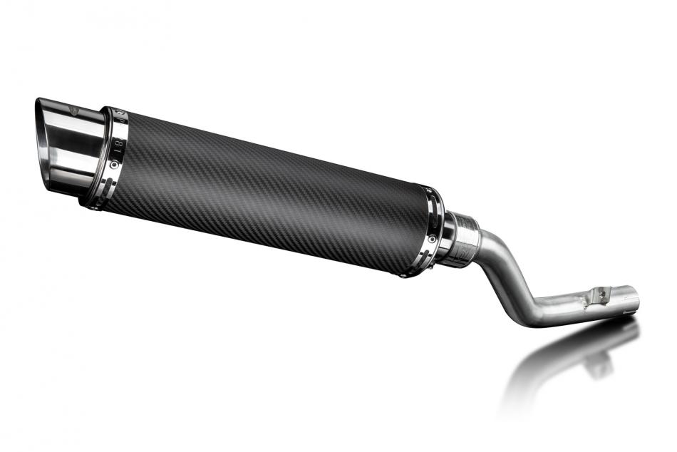 Suzuki DR350 1990-1999 Echappement KIT-Silencieux 350mm Rond Carbone