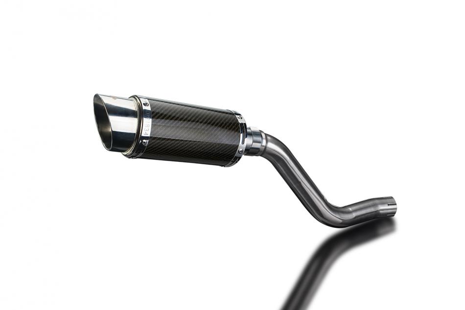 Kawasaki KLR600 KL600 1985-1994 Echappement KIT-Silencieux 200mm Rond Carbone