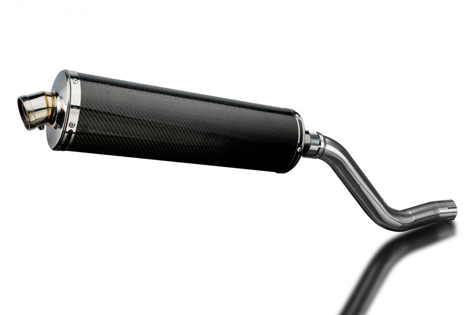 Kawasaki KLR600 KL600 1985-1994 Echappement KIT-Silencieux 450mm Ovale Carbone