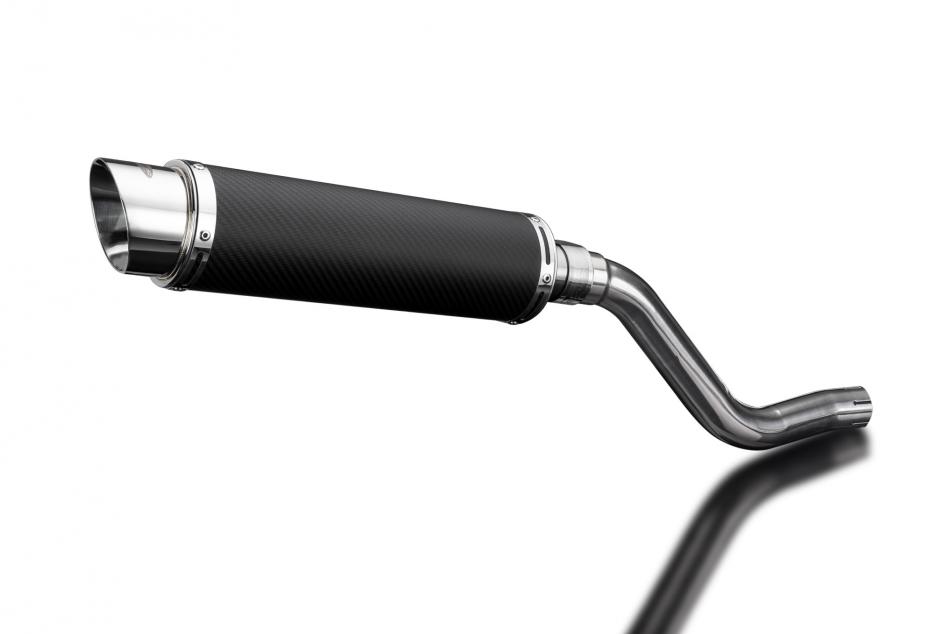 Kawasaki KLR600 KL600 1985-1994 Echappement KIT-Silencieux 350mm Rond Carbone