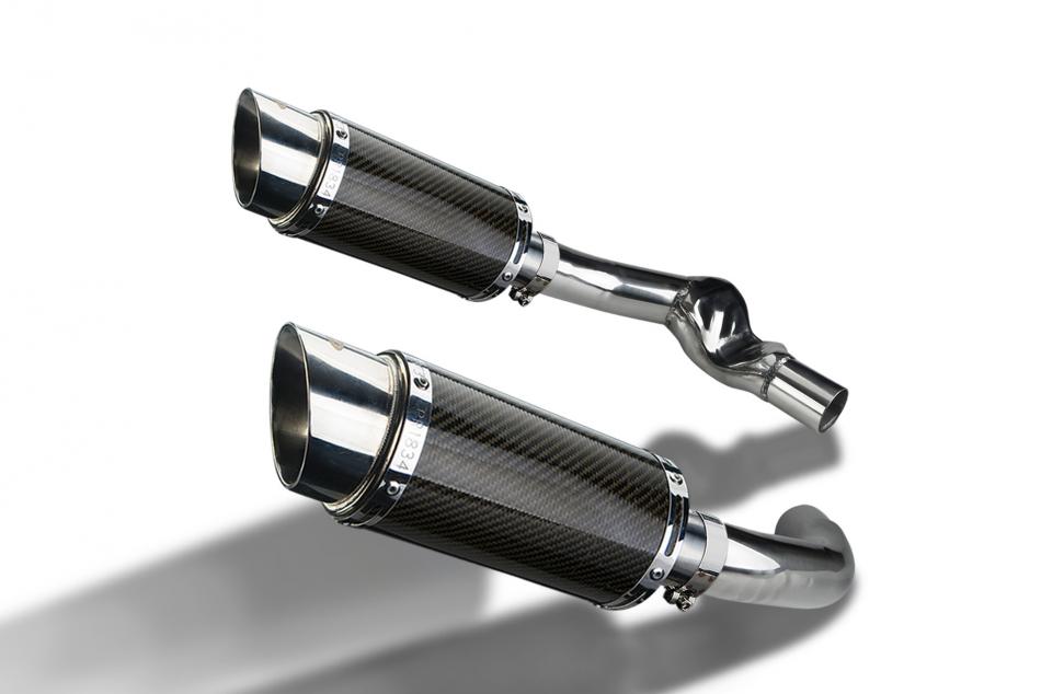 HONDA CBR1000F 1987-1999 Echappement Silencieux 2x 200mm Rond Carbone PISTE
