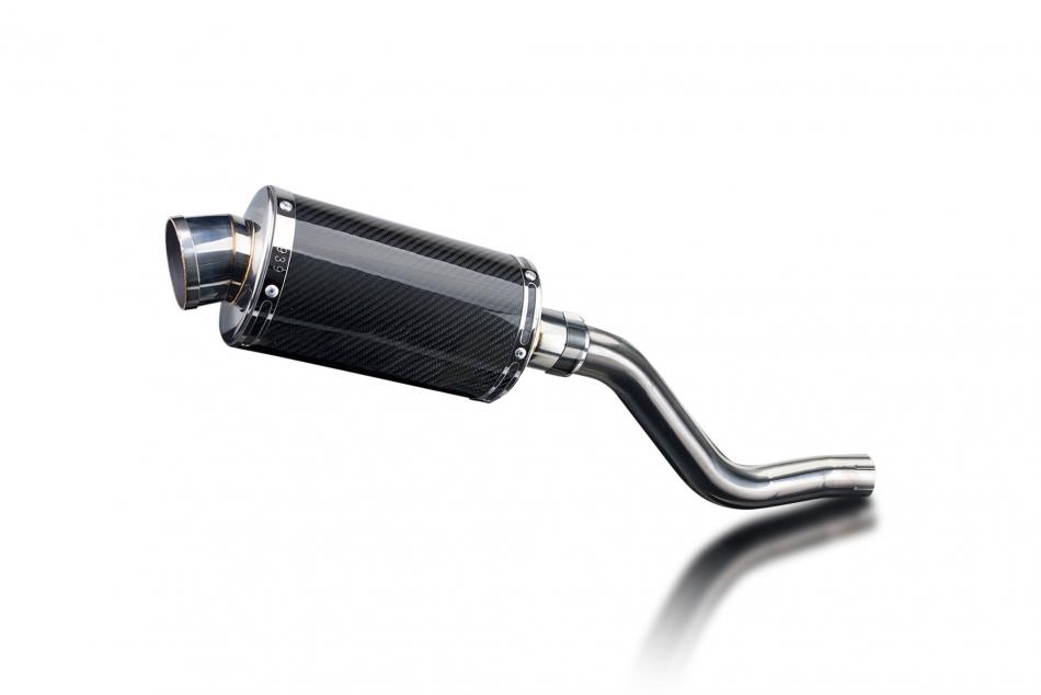 Kawasaki KLR650 Adventure Traveler 2022-2025 KIT-Silencieux 225mm Ovale Carbone