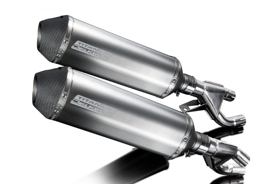 Yamaha V-Max 1200 VMX1200 1984-07 Echappement KIT-Silencieux 343mm X-Ovale Titane