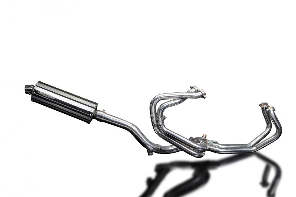 HONDA VFR800Fi 1998-2001 Echappement HAUT Complet 4-1 DECAT 350mm Ovale Inox