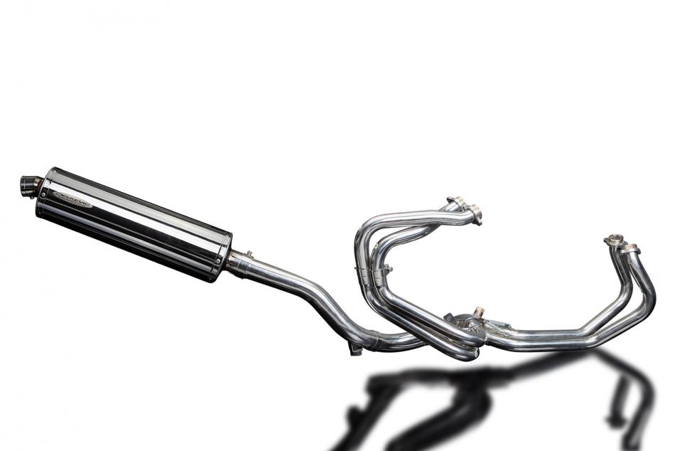 HONDA VFR800Fi 1998-2001 Echappement HAUT Complet 4-1 DECAT 450mm Ovale Inox