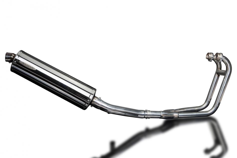 SUZUKI GS500E GS500F 1989-2009 Echappement 2-1 Complet 450mm Ovale Inox